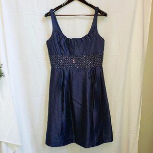 Carmen Marc Valvo Midnight Blue Cocktail Dress